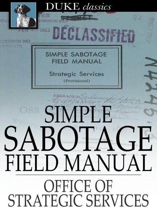 Titeldetails für Simple Sabotage Field Manual nach Office of Strategic Services - Verfügbar